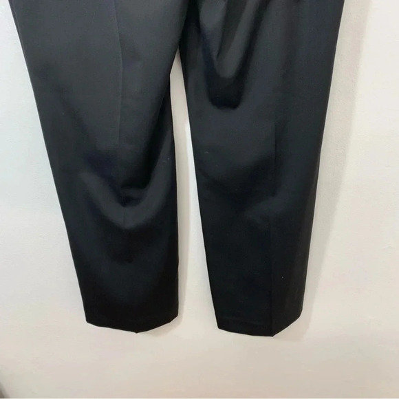 Talbots Trouser Pants Woman 14 P Black Straight Wide Leg Front Zip Classic Work - Picture 6 of 13